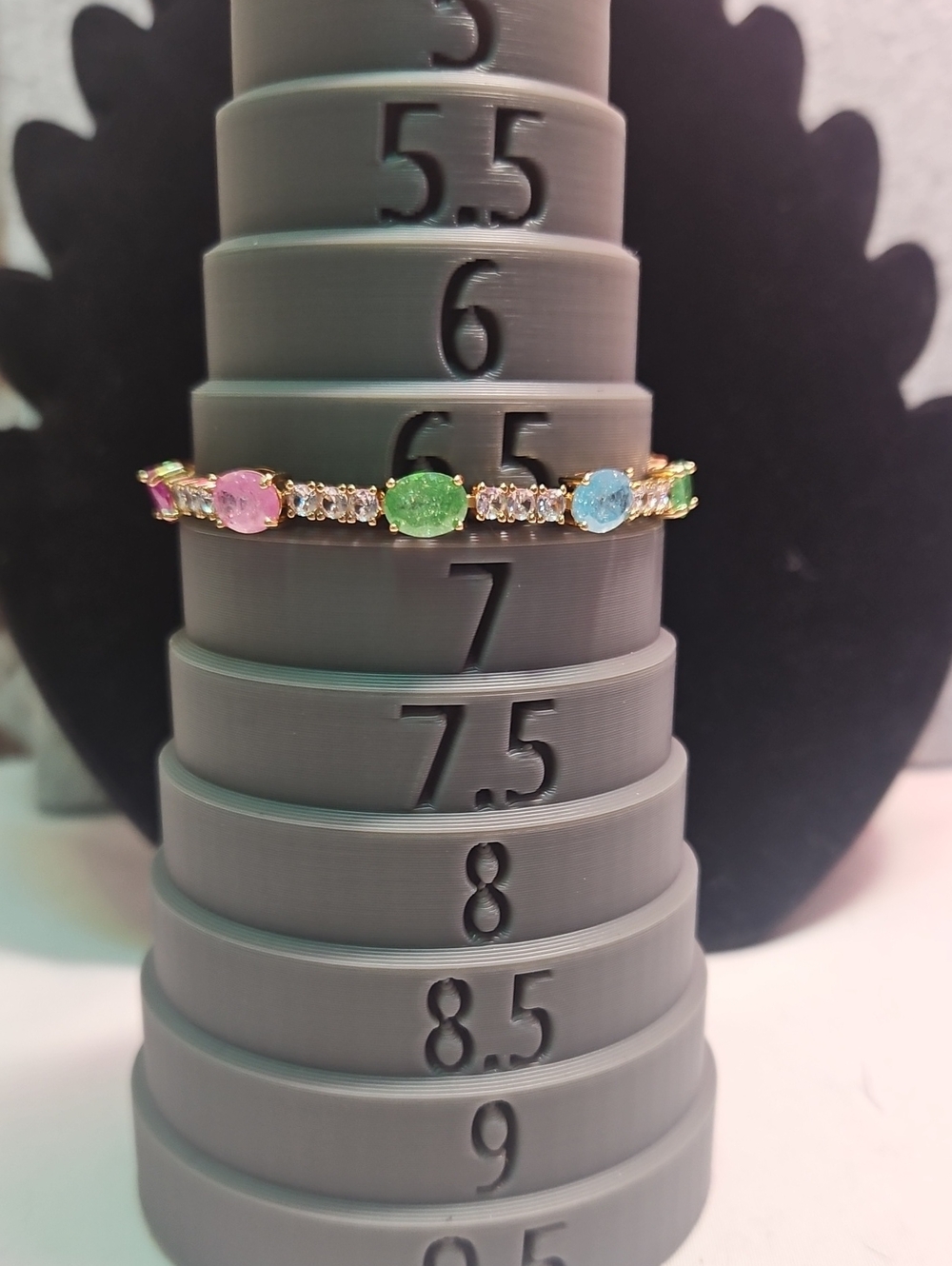 Multicolor Gemstone Halo Bracelet - 18k Gold Filled